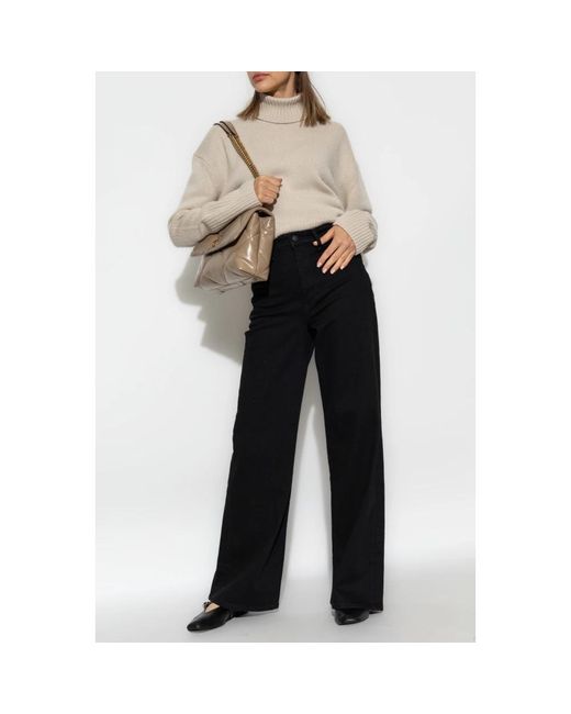 Rag & Bone Wide Jeans in het Black