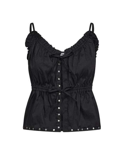 Tops > sleeveless tops co'couture en coloris Black