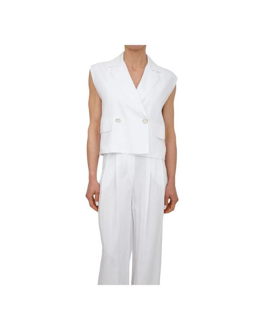 Fracomina Short Jacket in het White