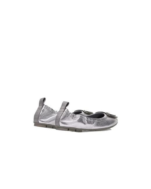 Hogan Metallic Ballerinas