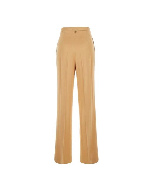 Straight Trousers di Twinset in Natural