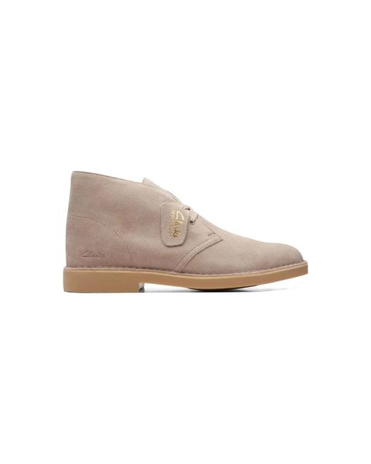 Clarks Gray Lace-Up Boots for men