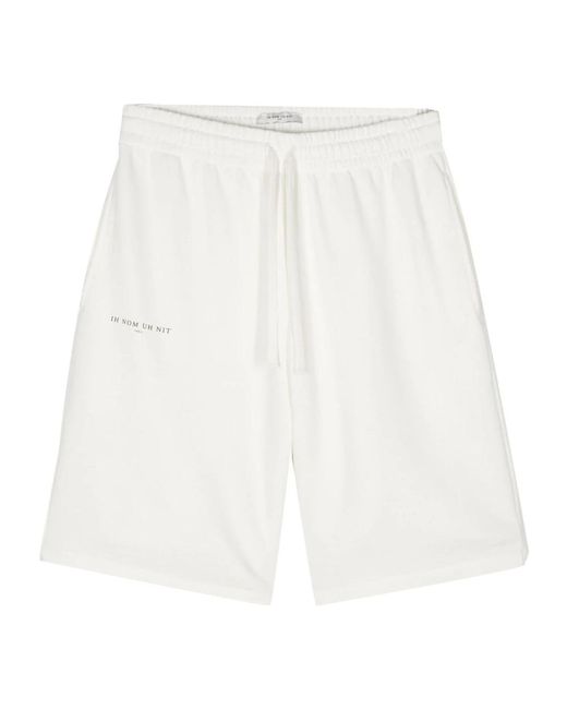 Ih Nom Uh Nit Weiße track shorts mit logo-print in White für Herren