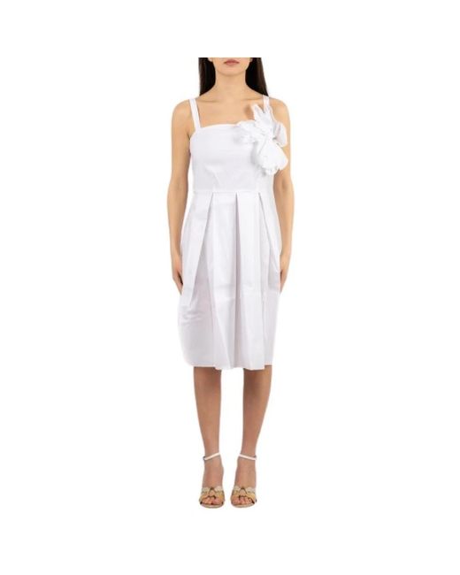 Midi Dresses Luckylù de color White