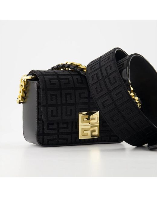 Givenchy Black Verstellbare und abnehmbare schultertasche mit klappverschluss