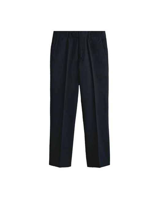 Aspesi Blue Straight Trousers for men