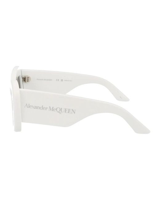 Alexander McQueen Metallic Stylische sonnenbrille am0434s
