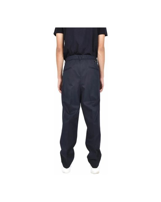 Low Brand Blue Straight Trousers for men