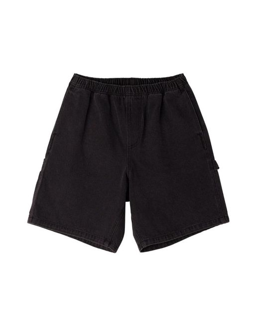 Obey Black Denim Shorts for men