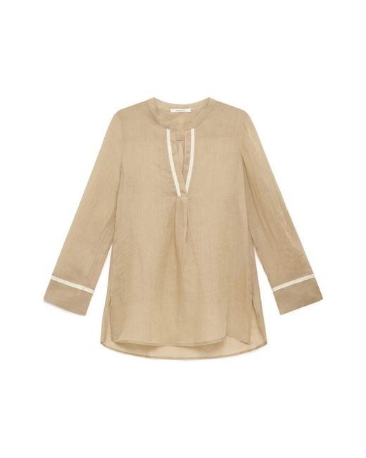 Maliparmi Lichte Ramie Kaftan in het Natural