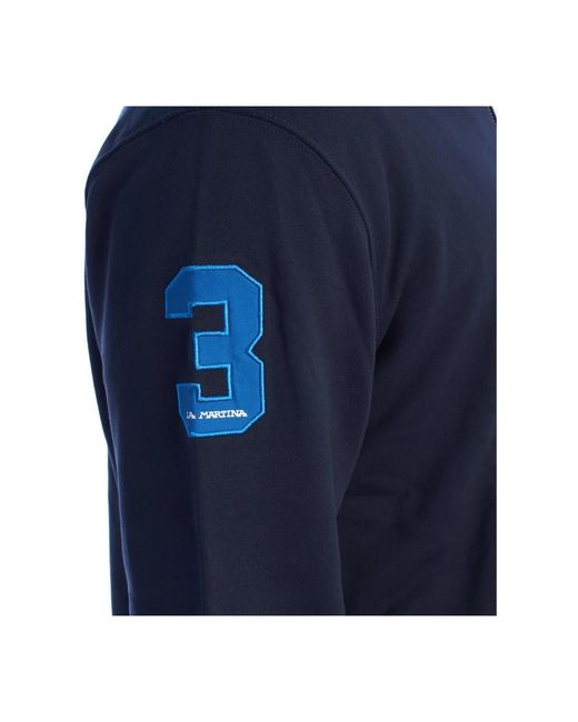 La Martina Blue Zip-Throughs for men