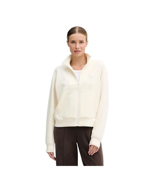 Guess Olympe Zip Sweatshirt in het Natural