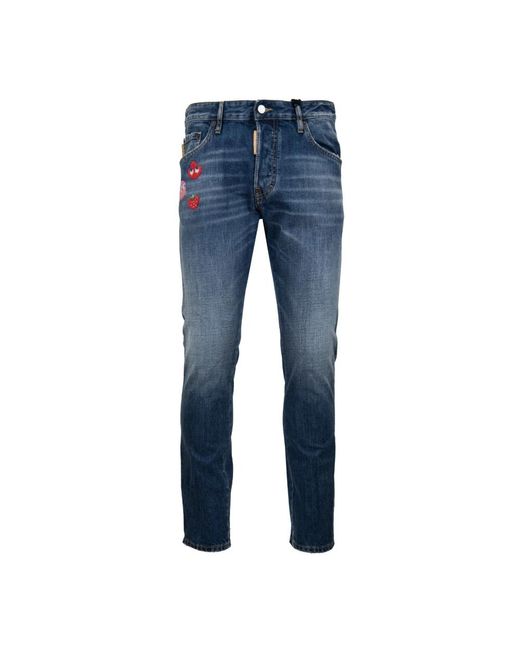 DSquared² Herrenknopf Jeans Mit Pac- Details in Blue für Herren