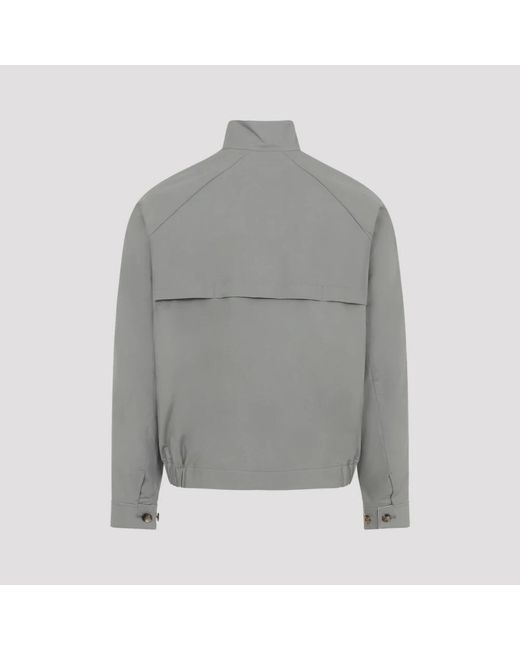 Brunello Cucinelli Jassen ,Grijs ,Katoen Cotton Blend Blouson Jacket in het Gray voor heren