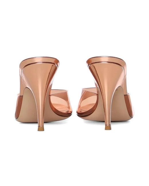 Gianvito Rossi Pink Heeled Mules