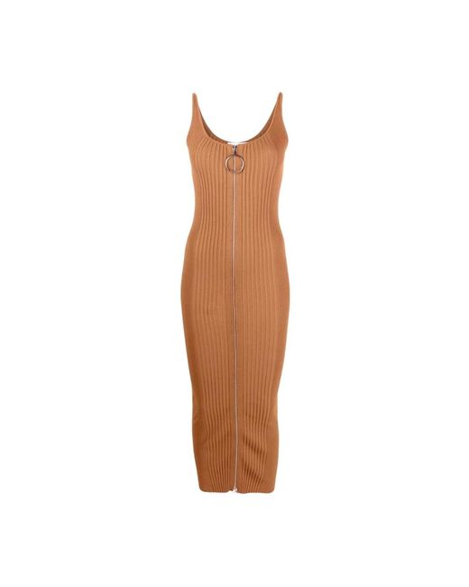 Rabanne Brown Knitted Dresses