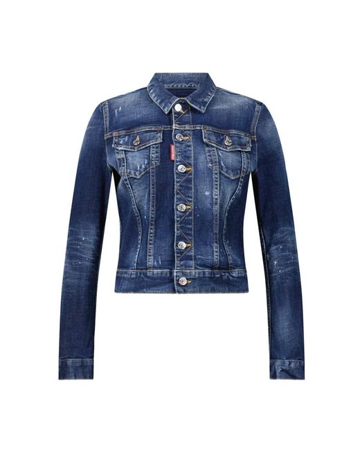 Giacca denim strappata stile urbano di DSquared² in Blue