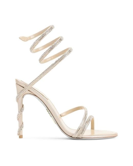 High Heel Sandals Rene Caovilla en coloris Metallic