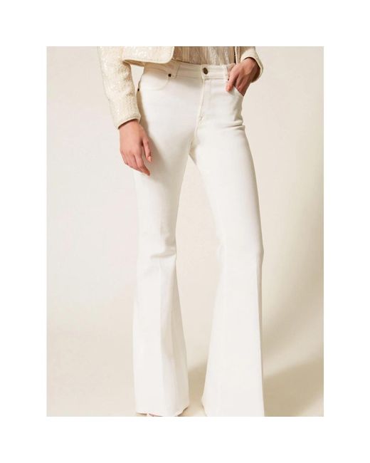 Twinset White Flare Jeans