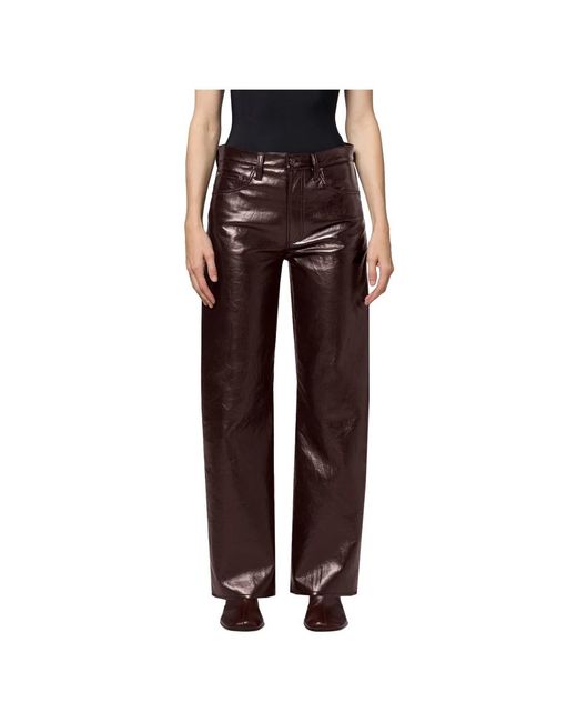 Agolde Red Straight Trousers