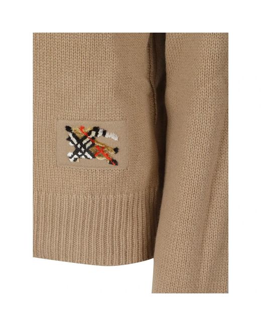 Burberry Natural Round-Neck Knitwear