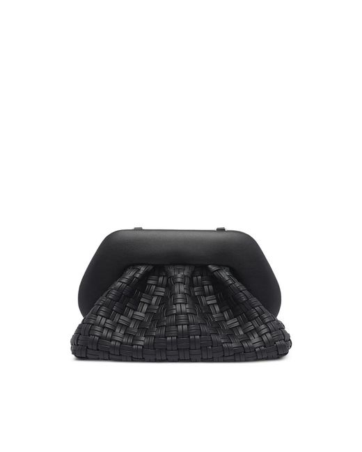 THEMOIRÈ Black Schwarze Gewebte Textur Magnetverschluss Tasche