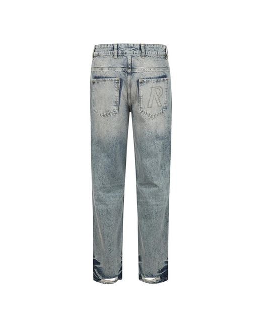 Represent Blue Wide Jeans for men