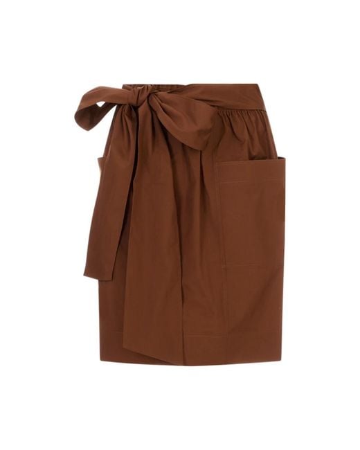 Chloé Knie-Lange Kokerrok in het Brown