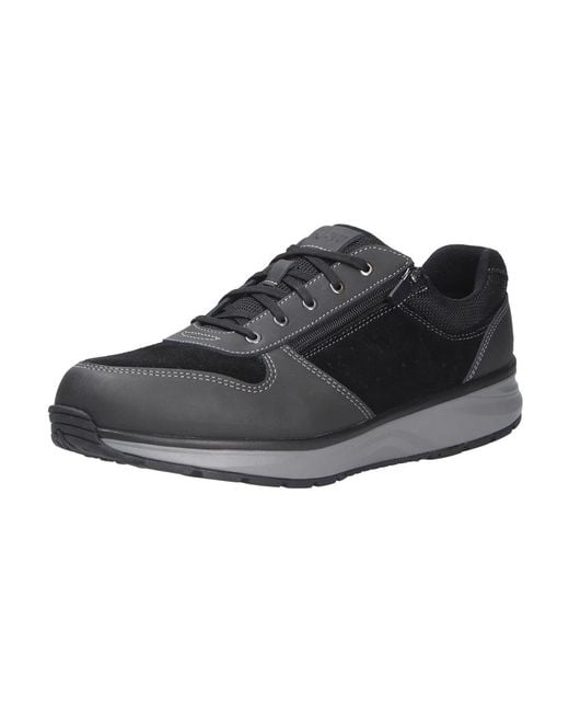 Joya Bequemer Schwarzer Reißverschlussschuh in Black für Herren