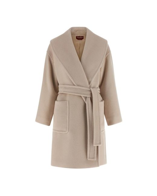 Max Mara Natural Belted Coats