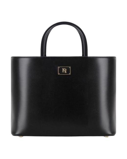 Borse nere d shopping g plain di Elisabetta Franchi in Nero Lyst