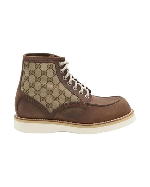 Gucci Schnürstiefelette in Brown für Herren