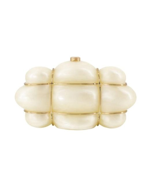 Cult Gaia Natural Bolla Clutch Ivory