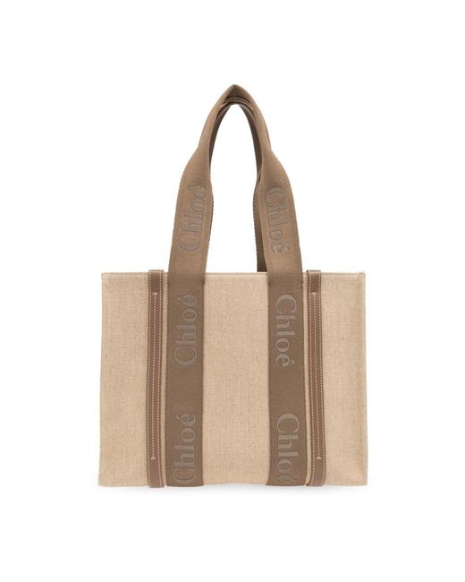 Chloé Natural 'woody medium' shopper bag
