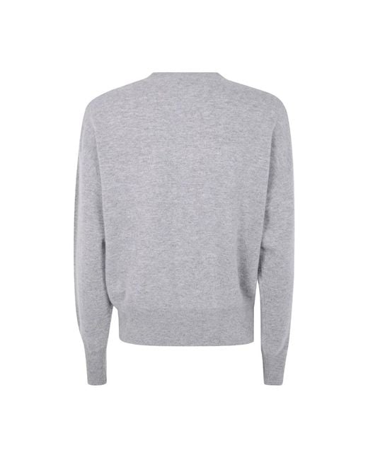 Blugirl Blumarine Gray Round-Neck Strickwaren