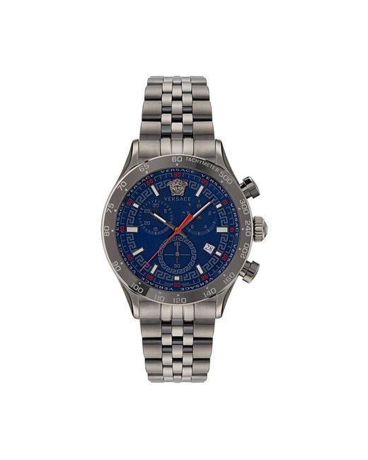 Cronografo hellenyium chrono grigio blu orologio di Versace in Blue da Uomo