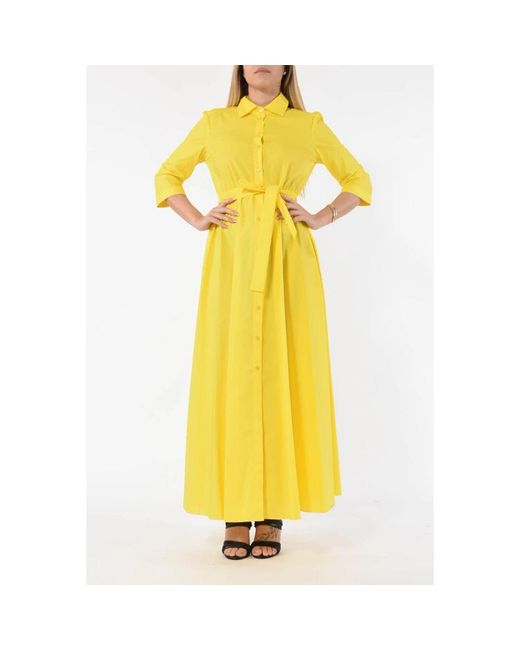 Patrizia Pepe Yellow Shirt Dresses