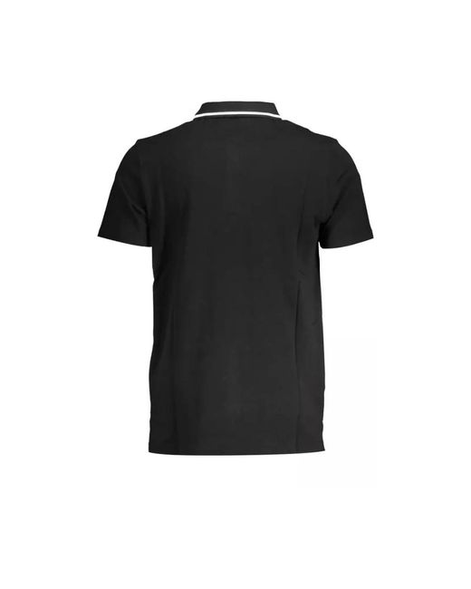 Elegante polo nero in cotone di Fila in Black da Uomo