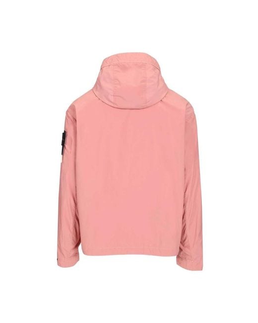 Stone Island Pink Light Jackets for men