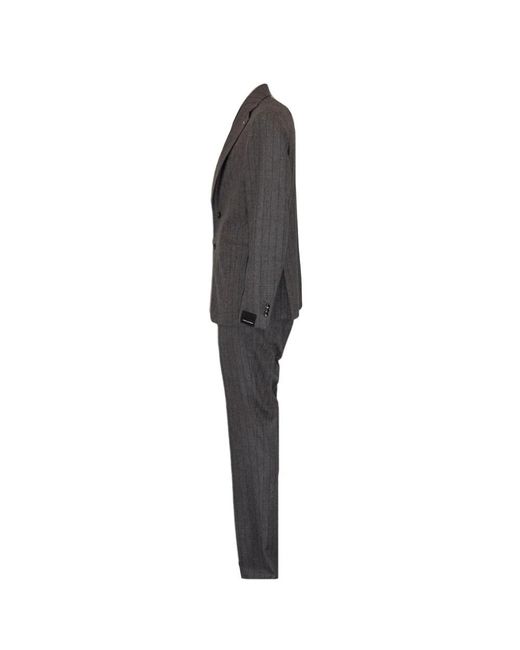 Tagliatore Kostuums ,Grijs ,Tweed Pinstripe Suit in het Black voor heren