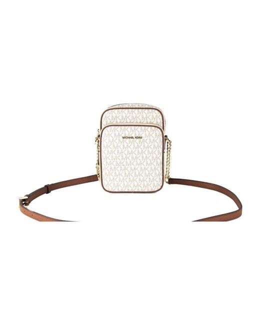 Michael Kors Metallic Ketten crossbody tasche in vanille signatur