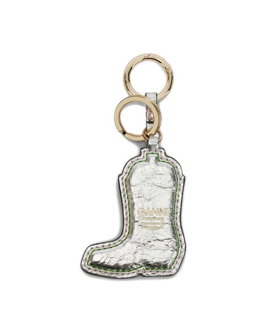 Ganni White Schlüsselanhänger