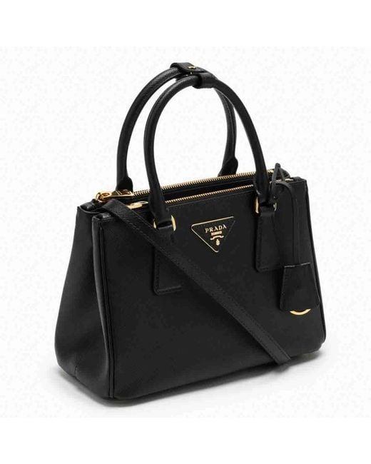 Prada Galleria Small Leather Bag in het Black