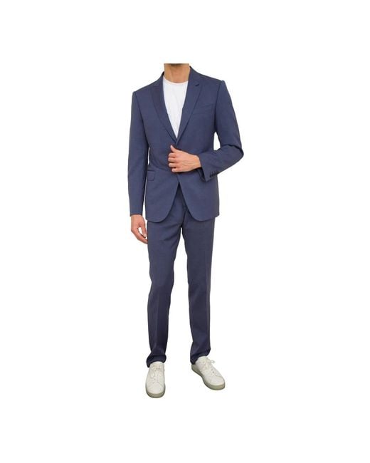 Single Breasted Suits Emporio Armani de hombre de color Blue