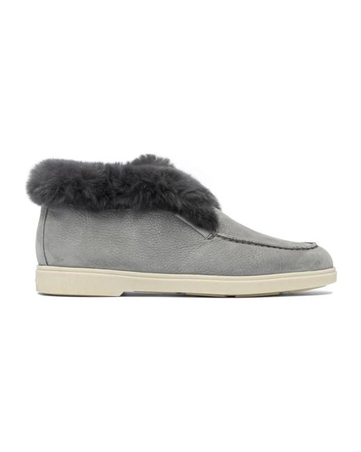 Santoni Gray Winter Boots