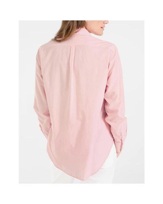Juvia Pink Baumwoll-popeline-knopfleiste-hemd