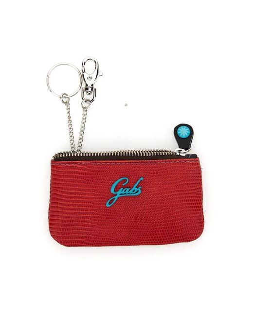 Gabs Red Roter Leder Schlüsselanhänger Ring