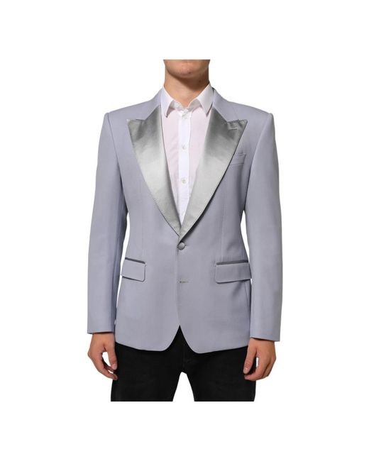 Dolce & Gabbana Gray Blazers for men