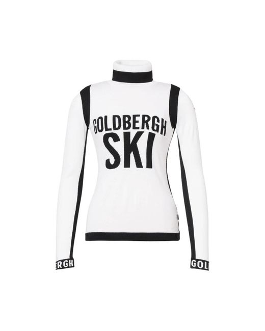 Goldbergh Truien & Vesten ,Wit ,Wol Noemi Lange Mouwen Gebreide Trui in het Black