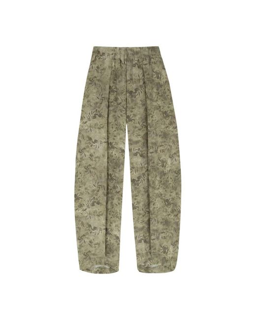 Cortana Green Seidenhose weites bein herba print